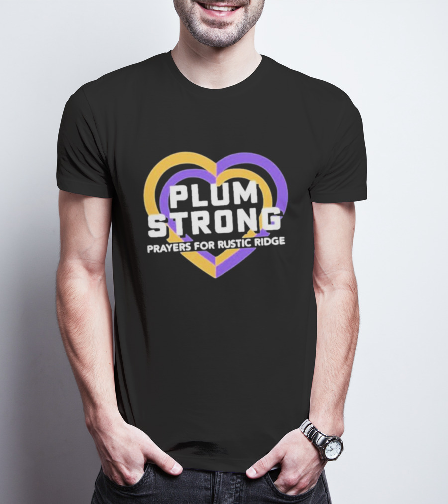 Plum Strong Prayers For Rustic Ridge Heart T-Shirt