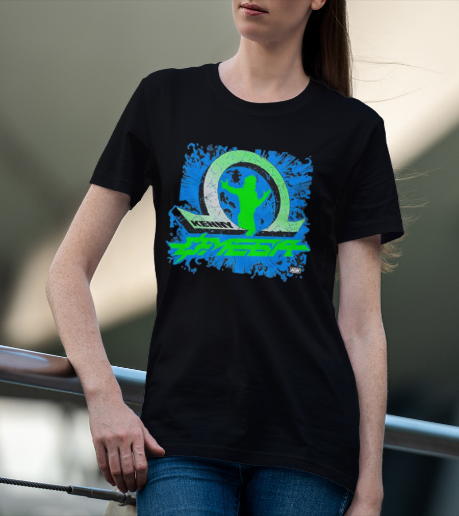 Kenny Omega AEW Omega Logo Silhouette Explosion T-Shirt