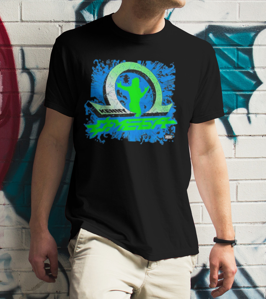 Kenny Omega AEW Omega Logo Silhouette Explosion T-Shirt