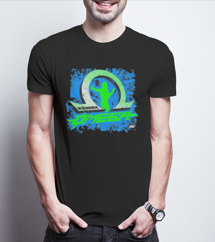Kenny Omega AEW Omega Logo Silhouette Explosion T-Shirt