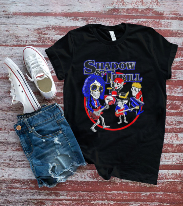 Shadow And Thrill Skeleton Band Rock Performance T-Shirt