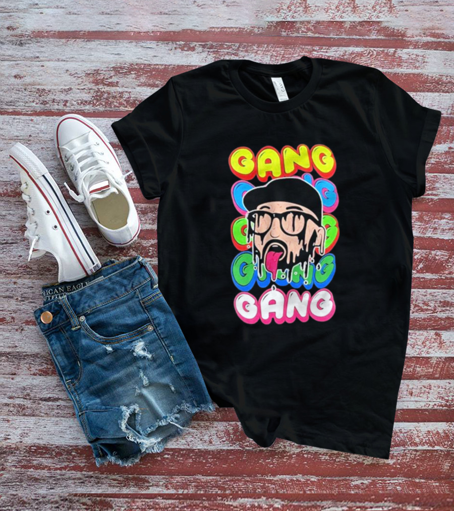 Gang Colorful Dripping Face T-Shirt