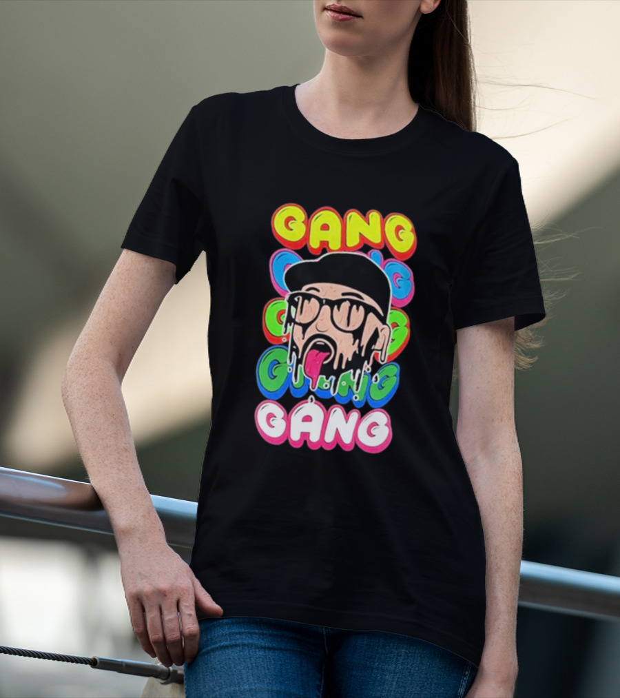 Gang Colorful Dripping Face T-Shirt