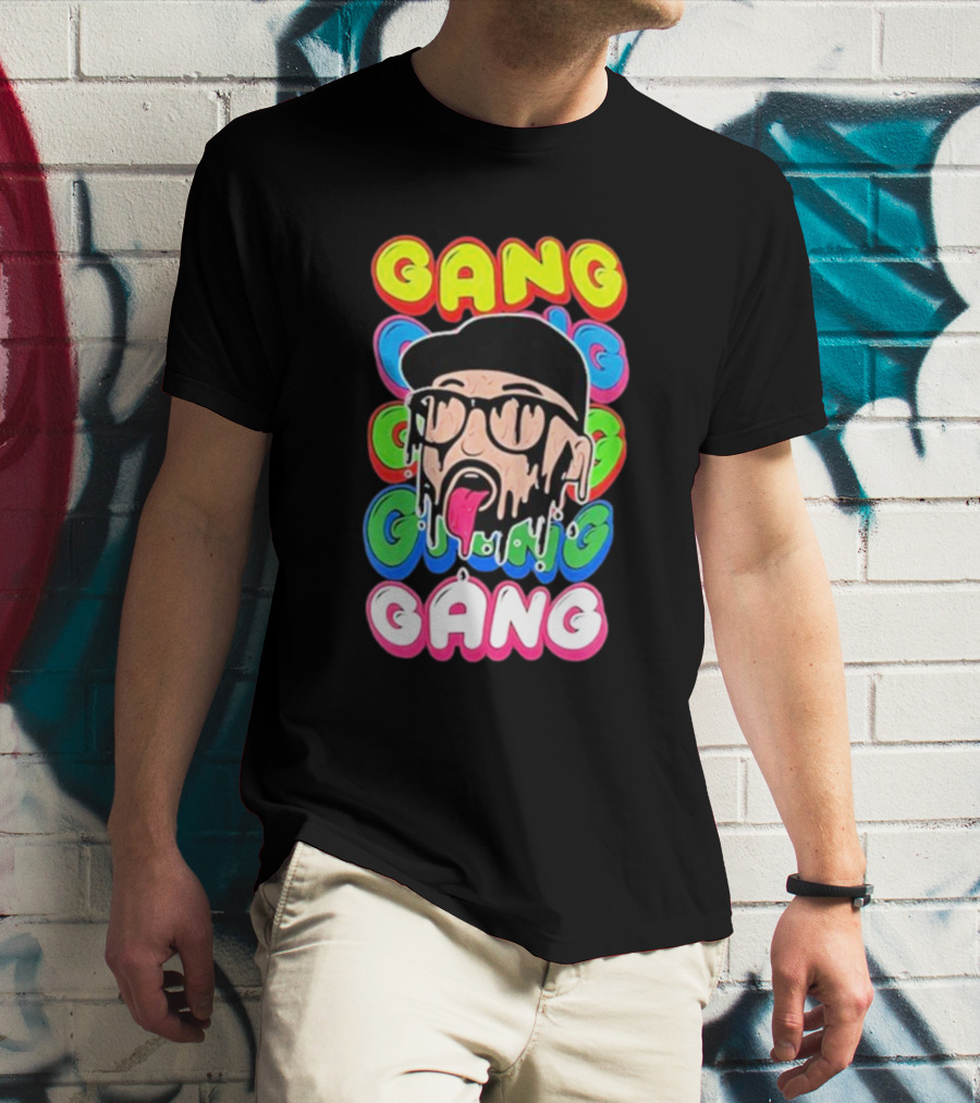Gang Colorful Dripping Face T-Shirt