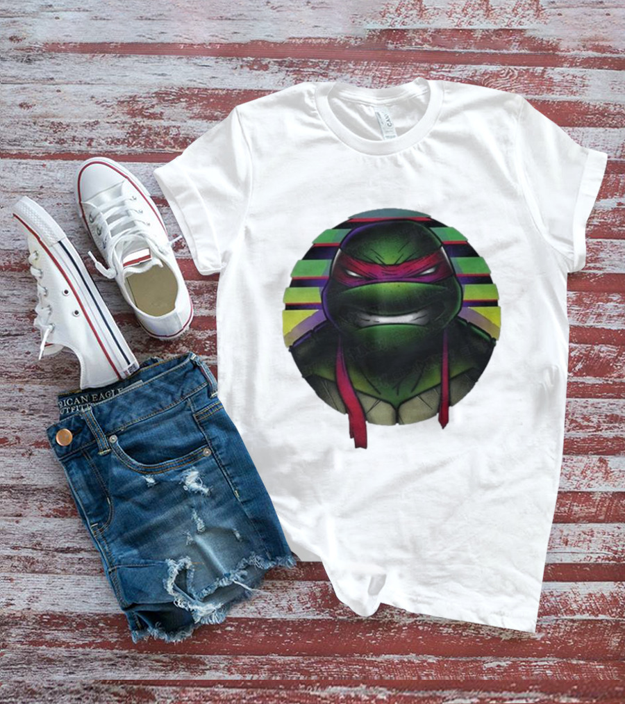 Raph Mutant Red Ninja Retro Stripes T-Shirt