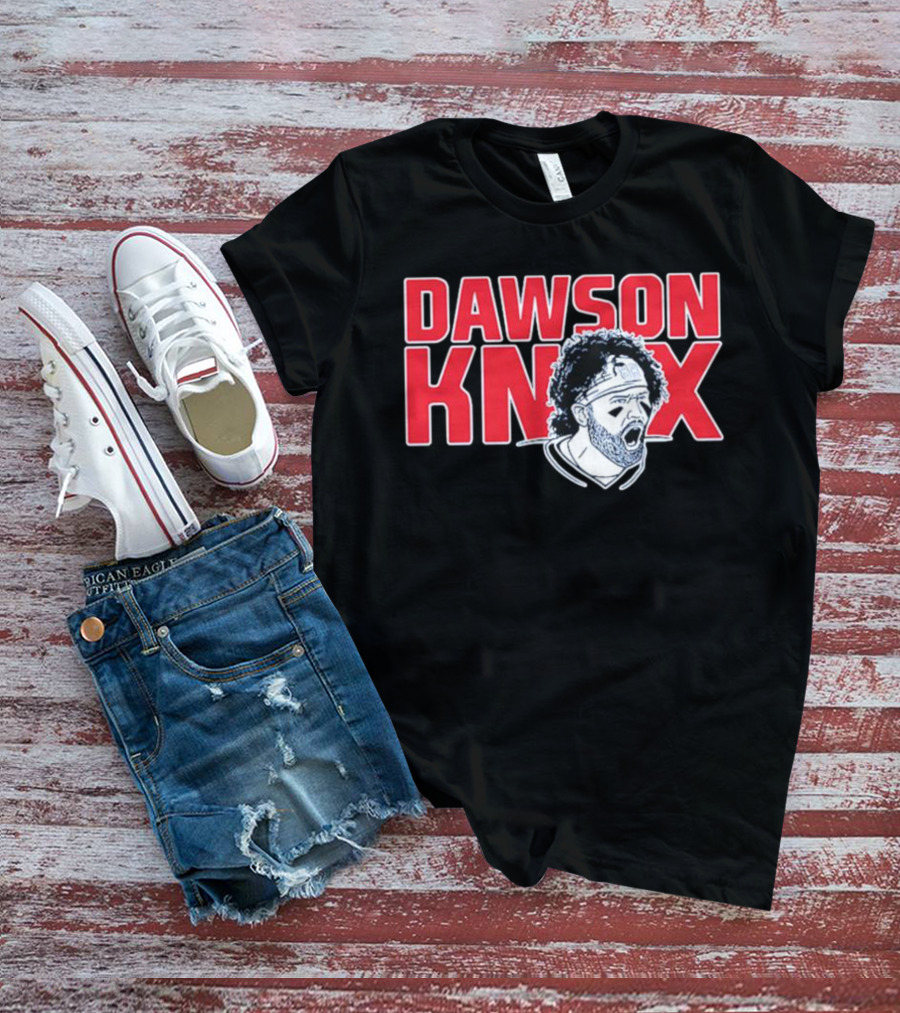 Dawson Knox Roaring Athlete Portrait Headband T-Shirt