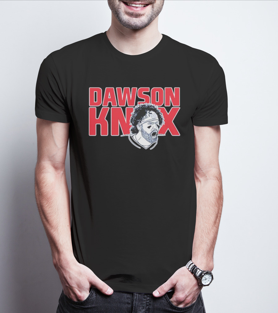 Dawson Knox Roaring Athlete Portrait Headband T-Shirt