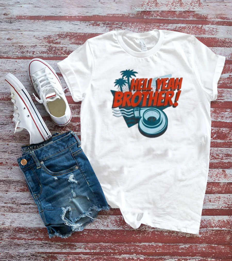 Hell Yeah Brother Palm Tree Turbo Charged Adventure T-Shirt