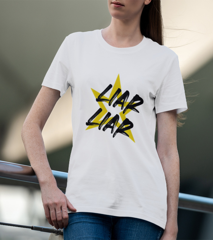 Liar Liar Yellow Star Background T-Shirt