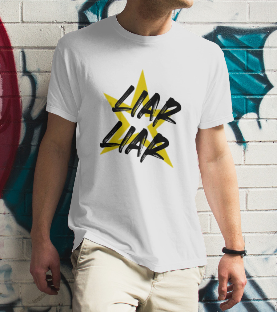 Liar Liar Yellow Star Background T-Shirt