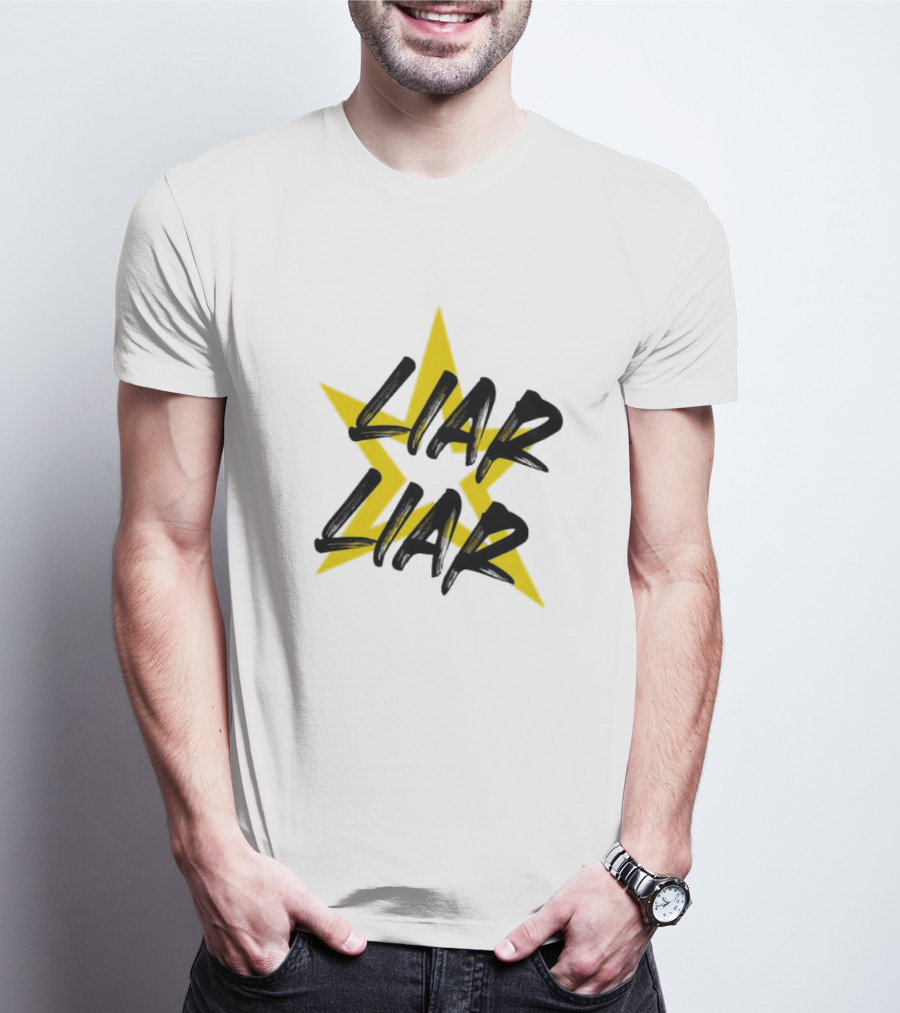 Liar Liar Yellow Star Background T-Shirt