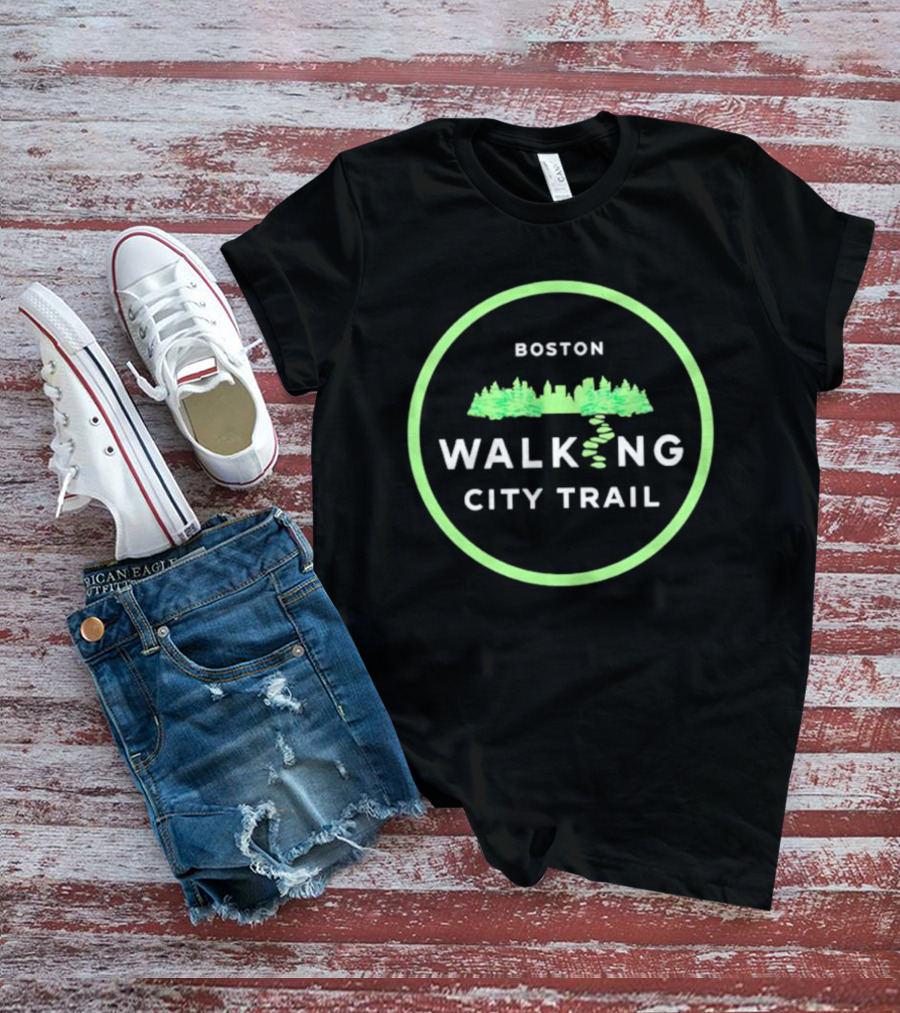 Boston Walking City Trail Miles Howard T-Shirt