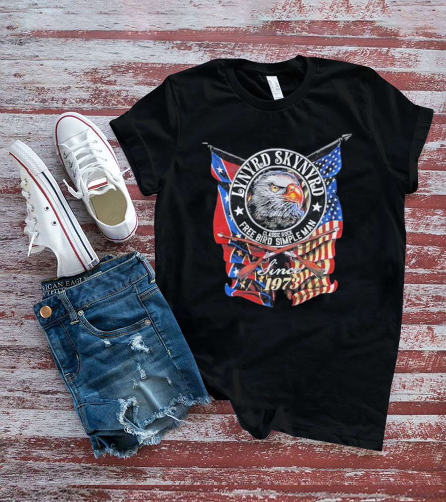 Lynyrd Skynyrd Eagle Free Bird Simple Man Classic Rock Since 1973 T-Shirt