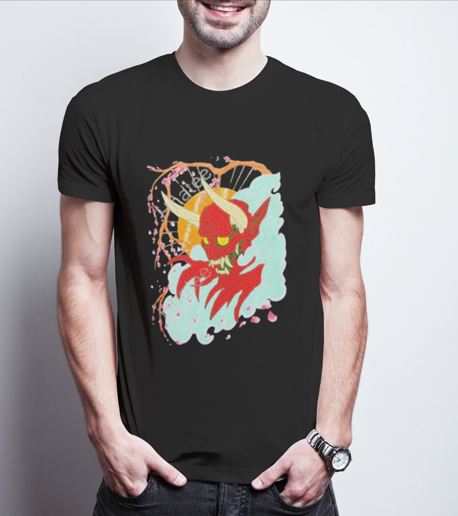 Elvis The Alien Oni Ayylien Clothing Red Demon Mask T-Shirt