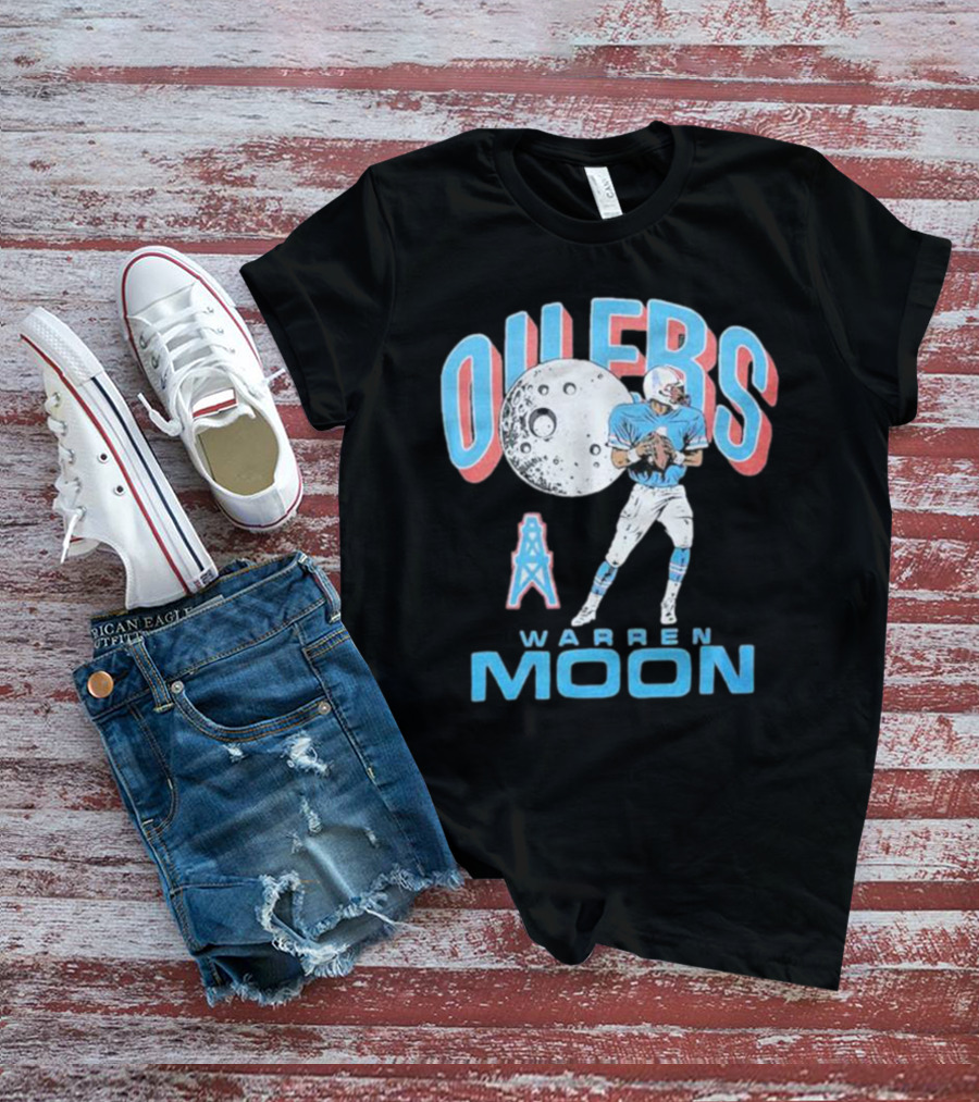Oilers Football Warren Moon Quarterback T-Shirt