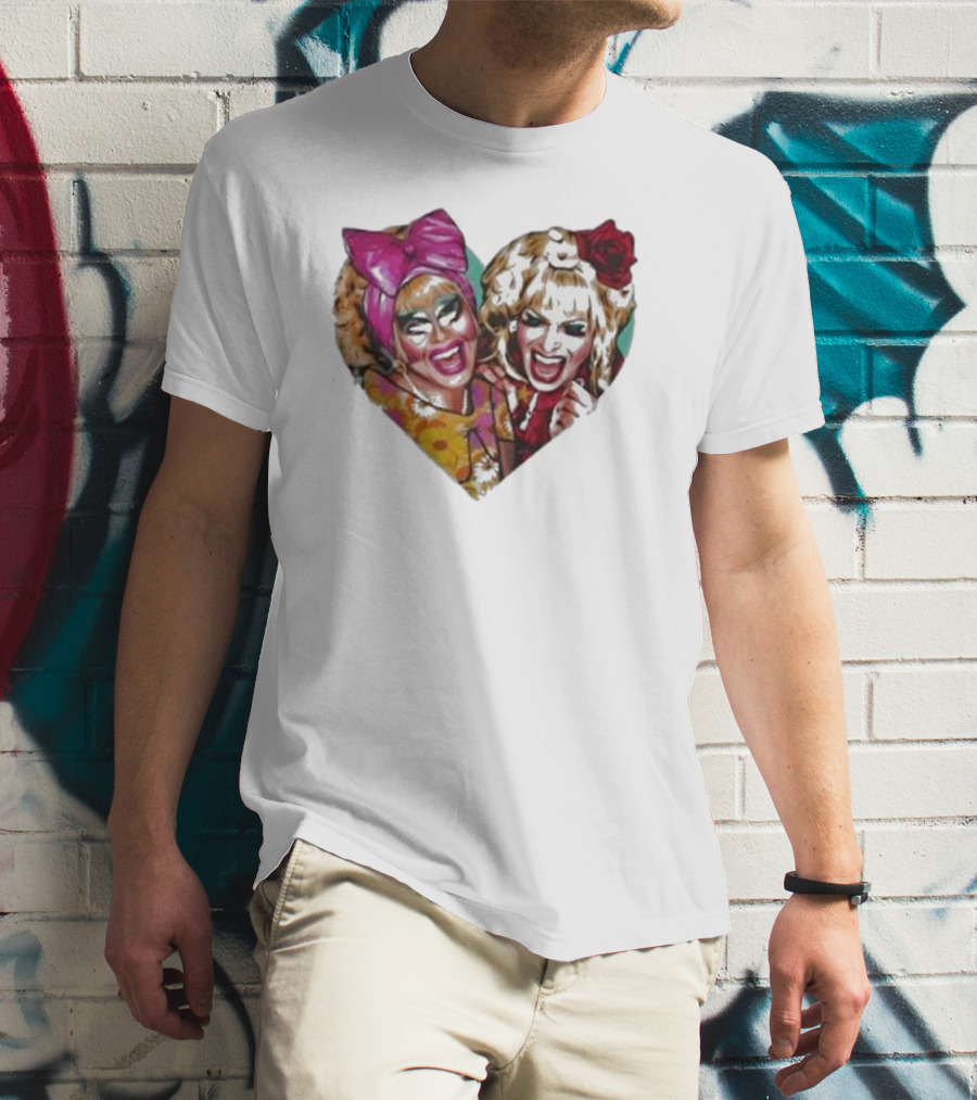 T&K Trixie Mattel Katya Zamolodchikova Heart Shaped Cap T-Shirt
