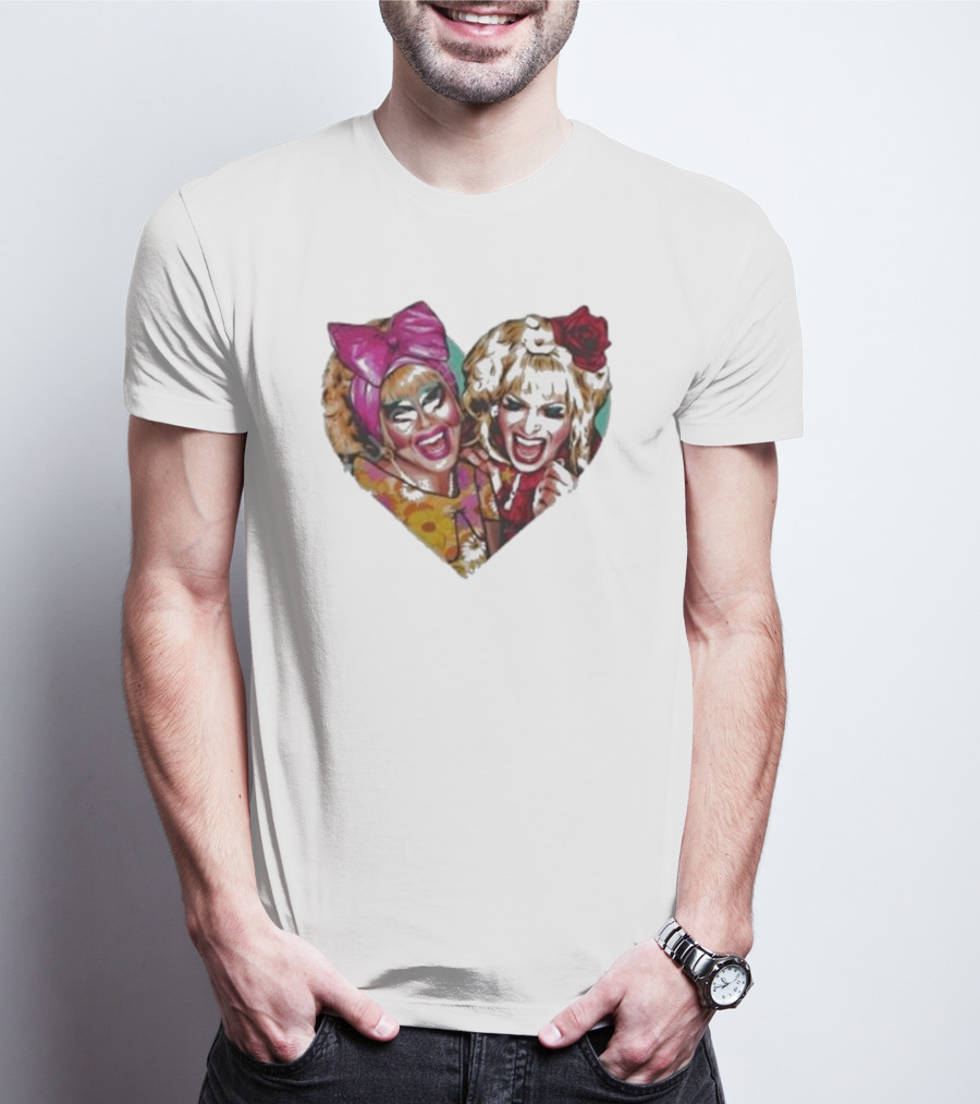 T&K Trixie Mattel Katya Zamolodchikova Heart Shaped Cap T-Shirt