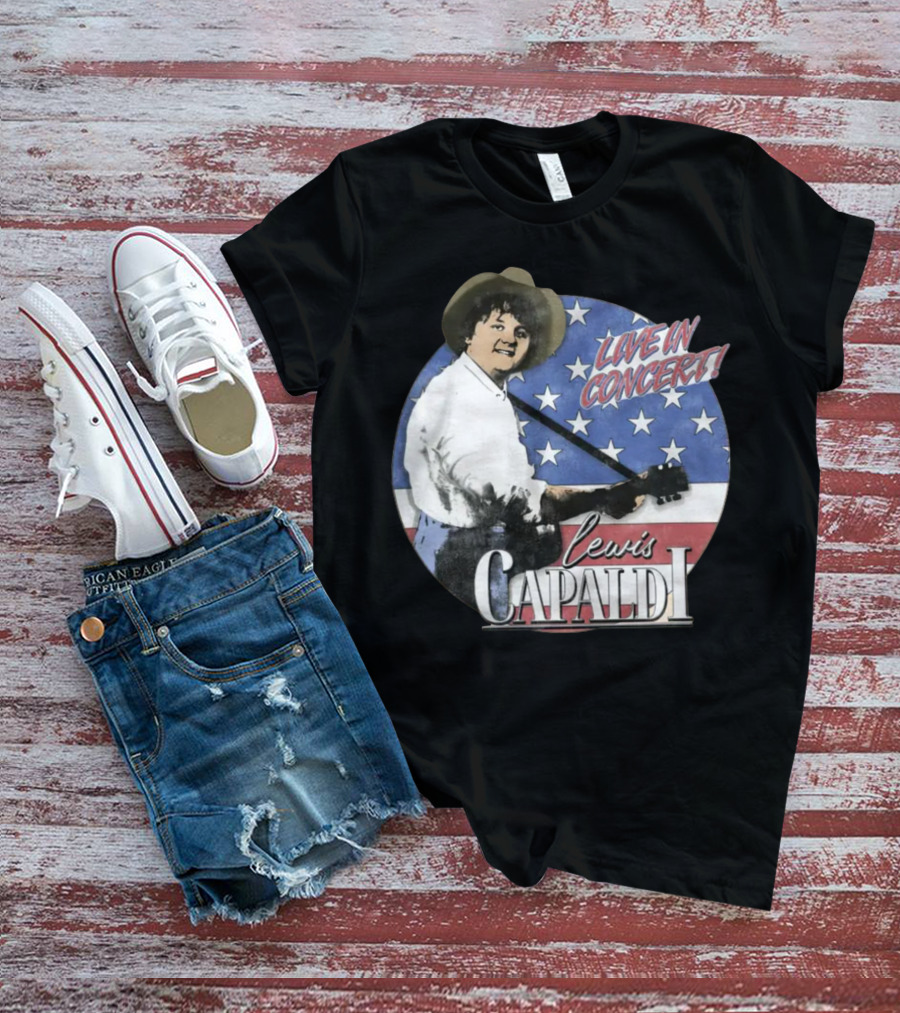 Lewis Capaldi Live In Concert America's Sweetheart Returns White Tour T-Shirt