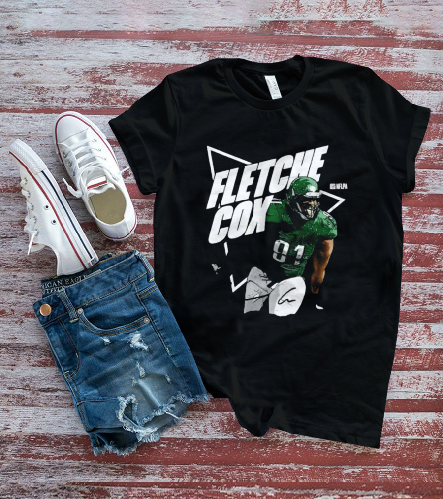 NFLPA Fletcher Cox 91 Nick Sirianni Signature T-Shirt