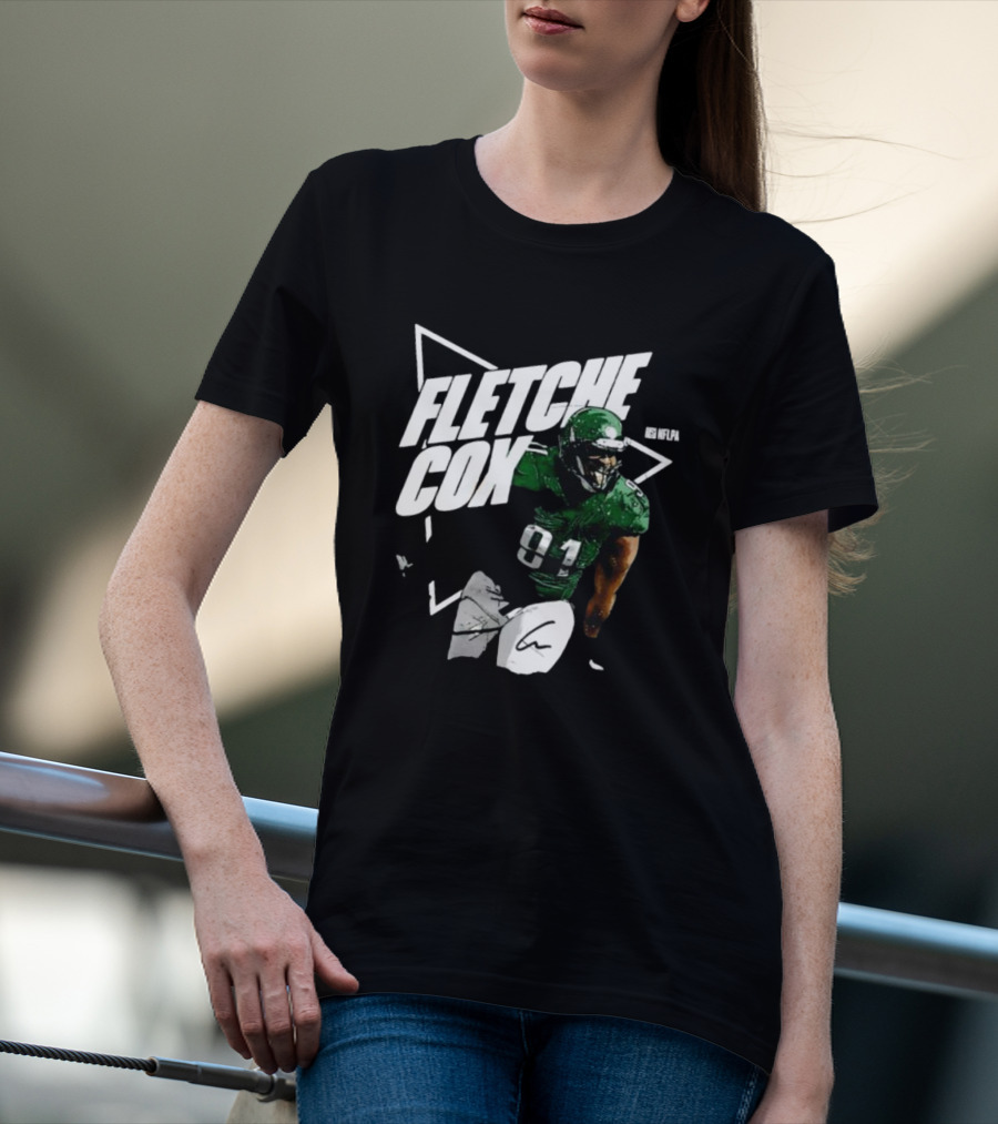 NFLPA Fletcher Cox 91 Nick Sirianni Signature T-Shirt