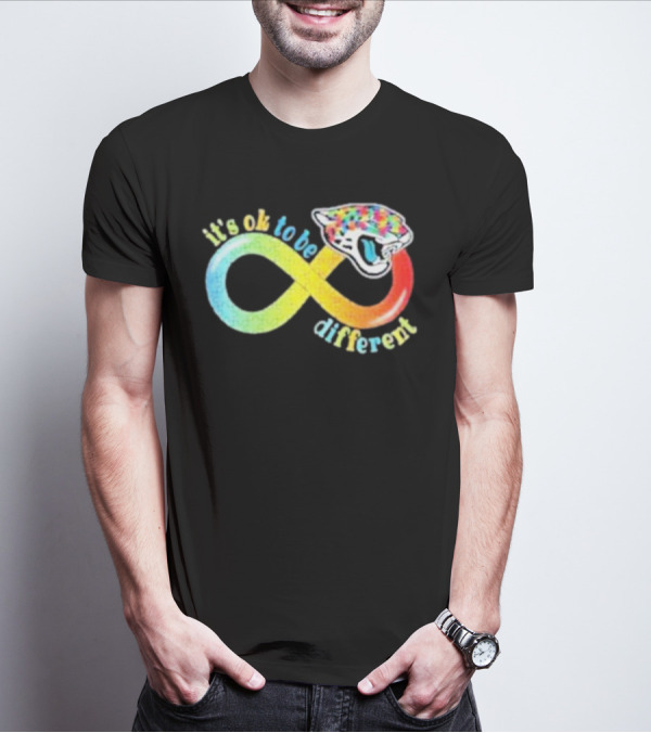 Jacksonville Jaguars It’s Ok To Be Different Autism Infinity T-Shirt