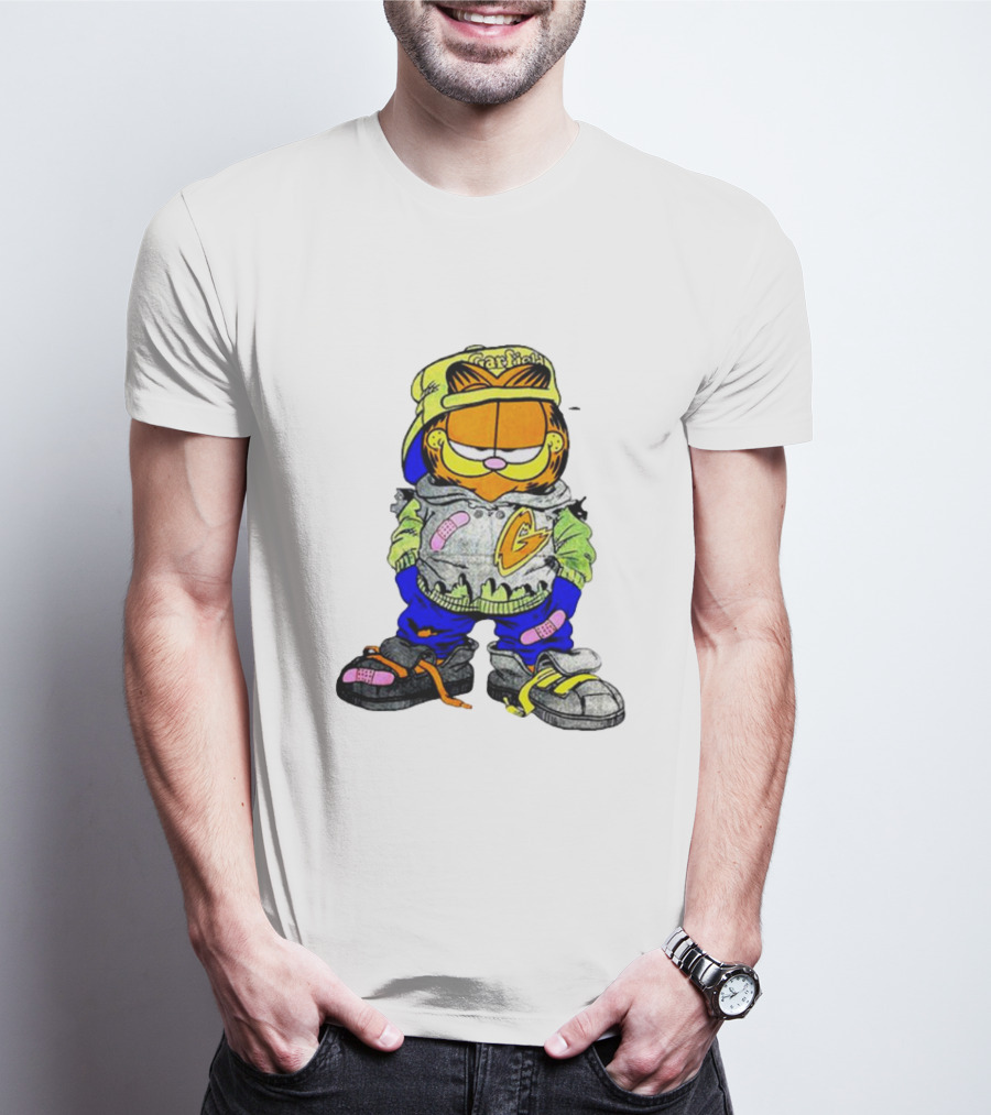 Garfield Hip Hop Street Style Hoodie Cap Sneakers T-Shirt
