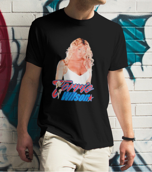 Torrie Wilson Star Text And Photo T-Shirt