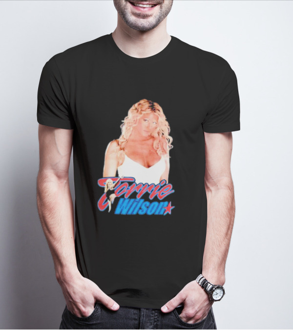 Torrie Wilson Star Text And Photo T-Shirt