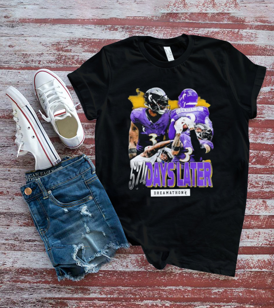 Odell Beckham Jr. 574 Days Later Dreamathon Ravens Football Journey T-Shirt