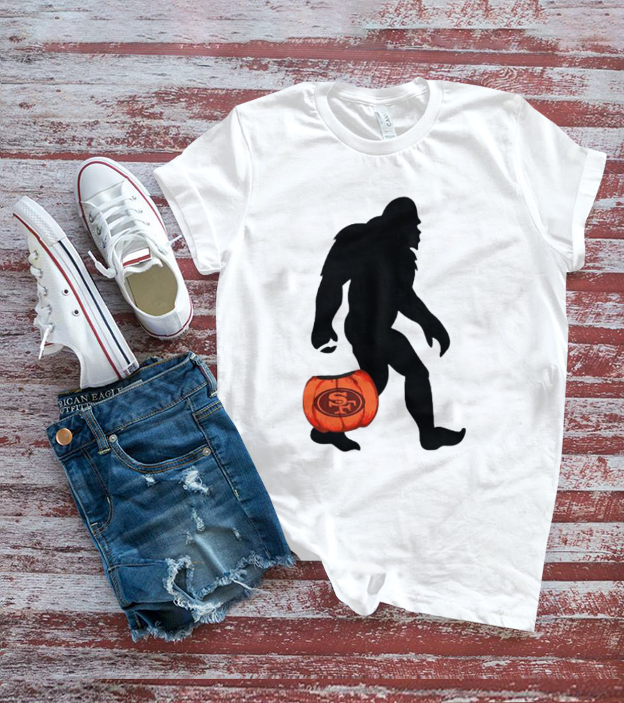 San Francisco 49ers Bigfoot Halloween Pumpkin T-Shirt