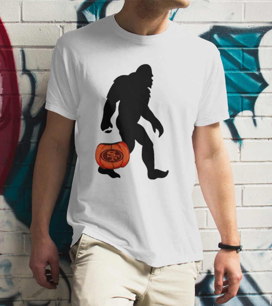 San Francisco 49ers Bigfoot Halloween Pumpkin T-Shirt