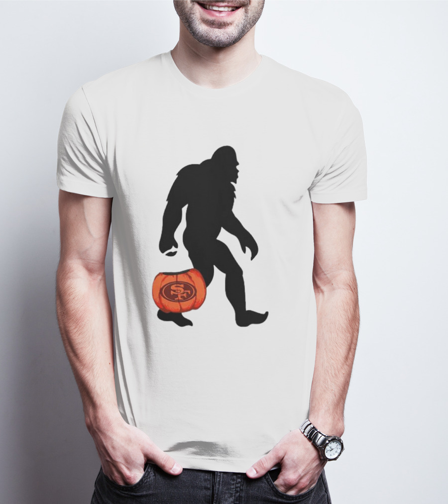 San Francisco 49ers Bigfoot Halloween Pumpkin T-Shirt