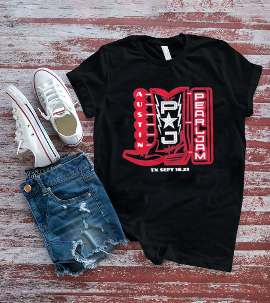 Austin Pearl Jam PJ Star TX Sept 18.23 T-Shirt