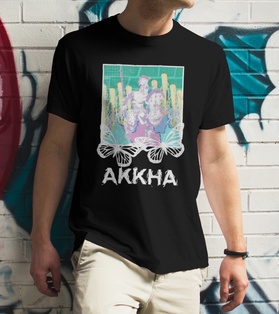 Akkha Warrior With Butterflies And Spartan T-Shirt