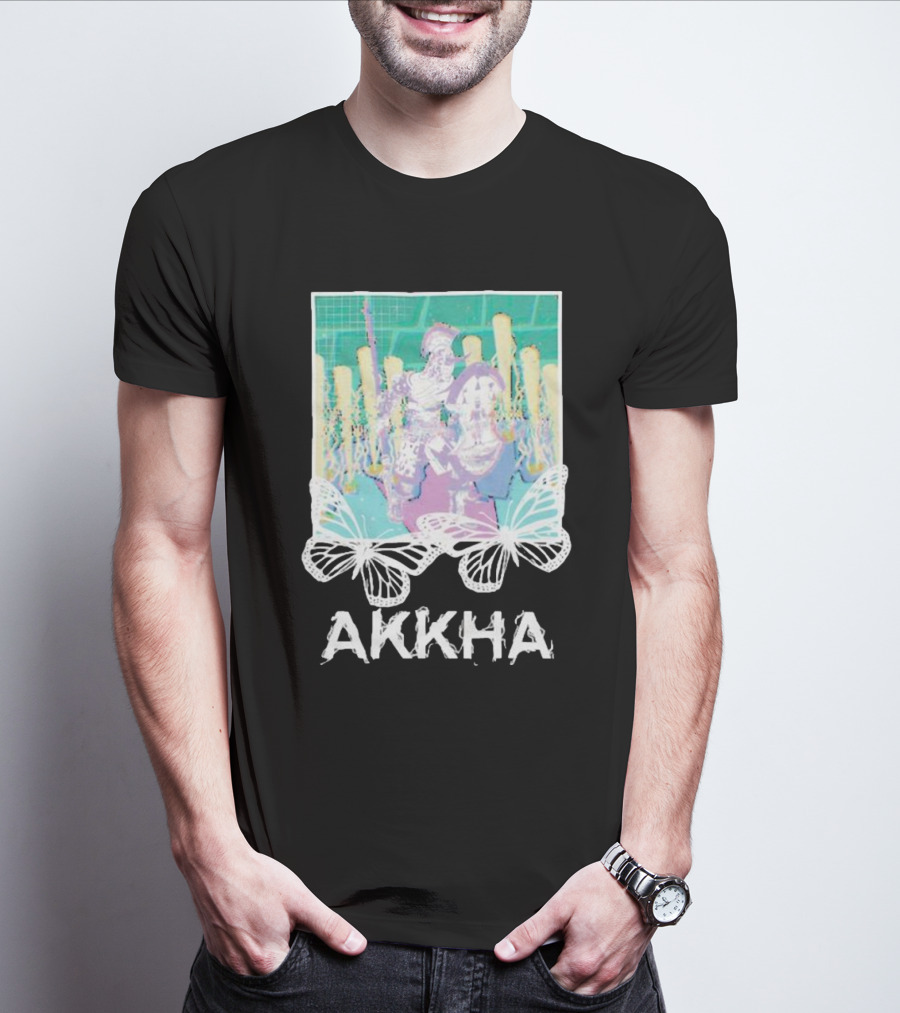 Akkha Warrior With Butterflies And Spartan T-Shirt