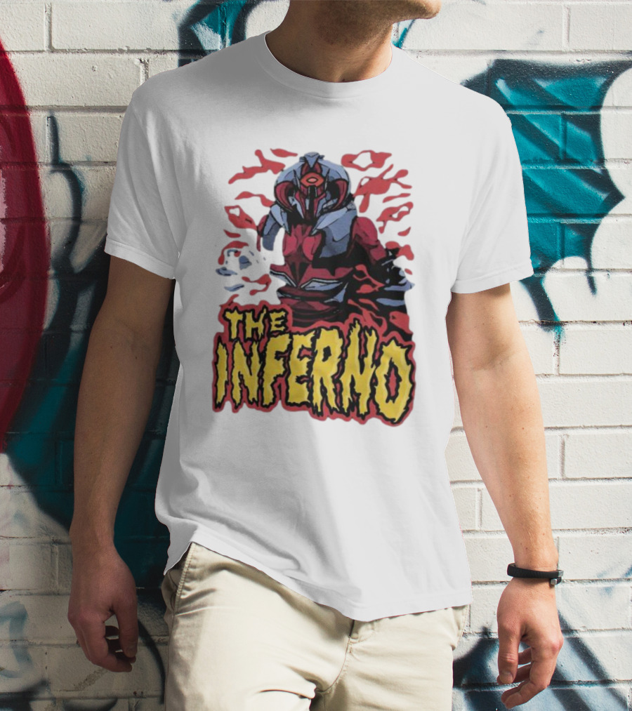 Zuk The Inferno Warrior With Fiery Background T-Shirt
