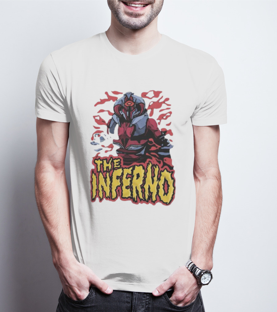 Zuk The Inferno Warrior With Fiery Background T-Shirt