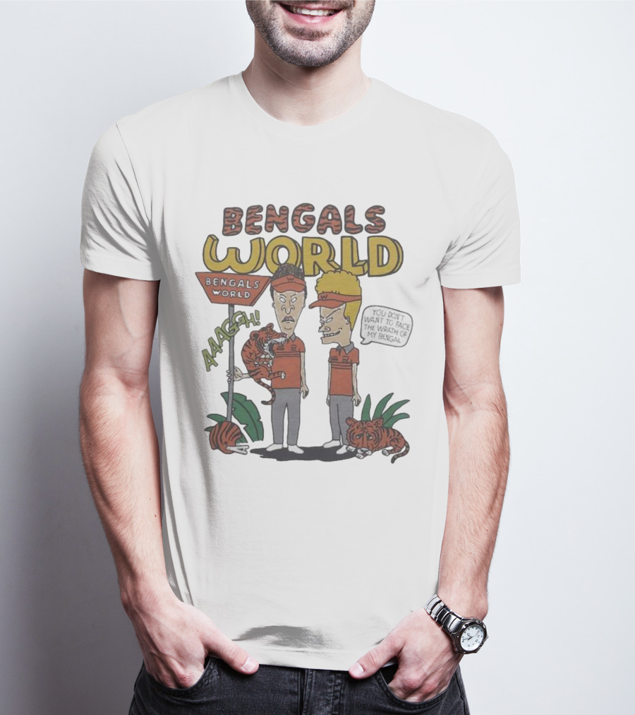 Beavis And Butthead Bengals World Aaagh You Don't Want To Face The Wrath Of My Bengal T-Shirt