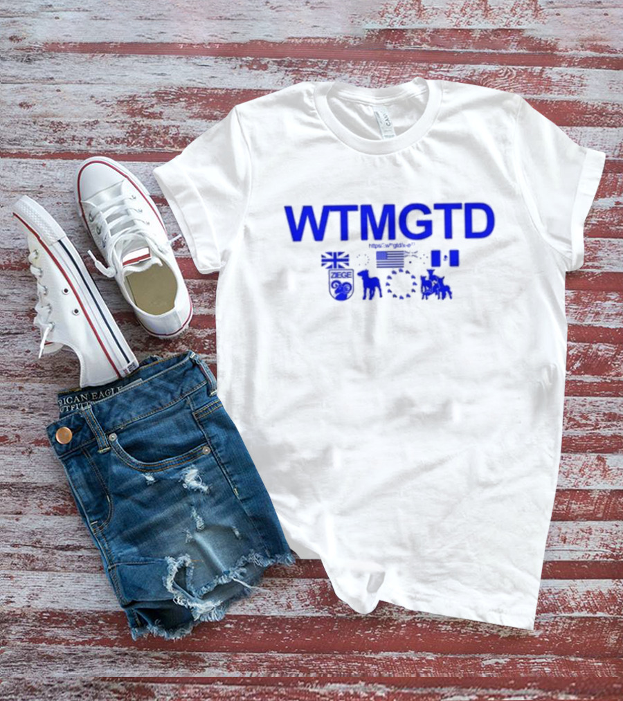WTMGTD WaitImGoated ZEGE Goat Flag Icons T-Shirt