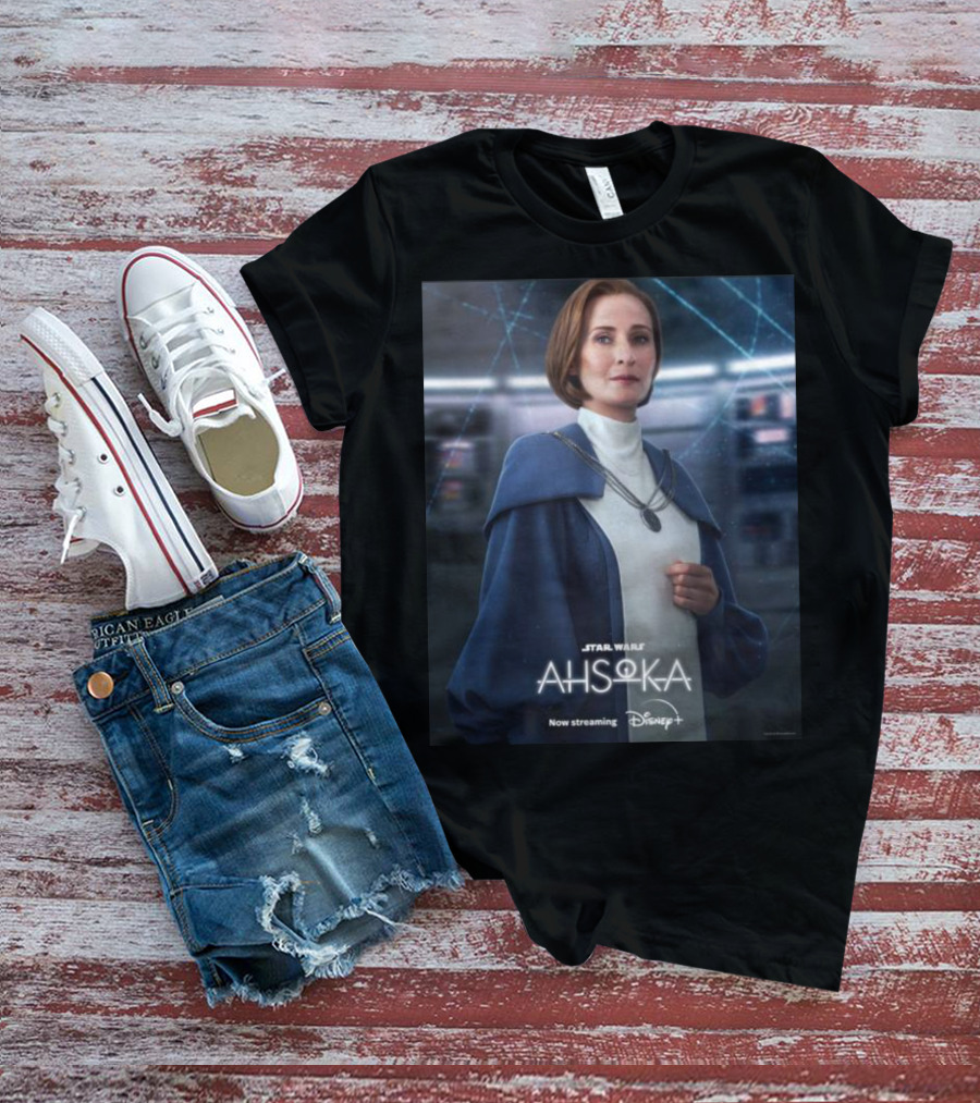 Star Wars Ahsoka Now Streaming Disney Plus Mon Mothma Character T-Shirt