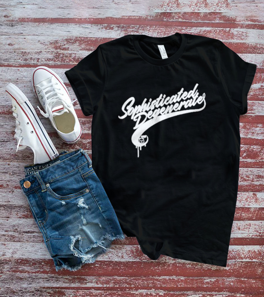 Sophisticated Degenerate Graffiti Style Text With Dripping Paint Effect T-Shirt