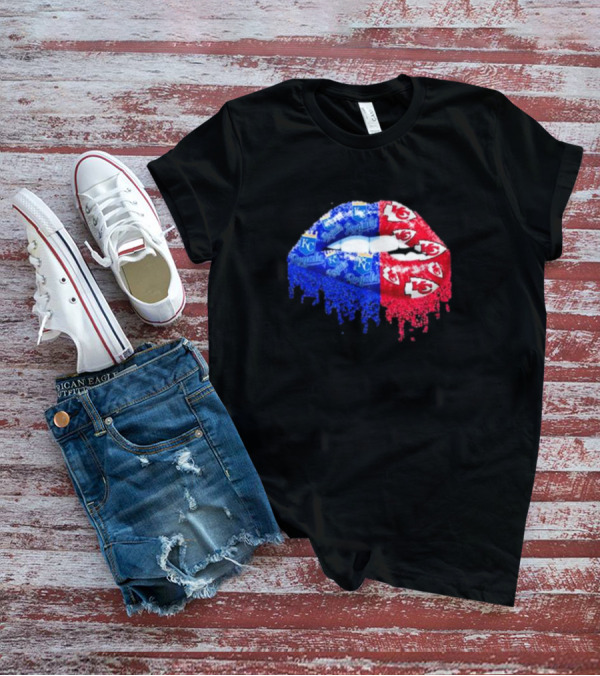 Lips Kansas City Royals KC And Kansas City Chiefs KC T-Shirt