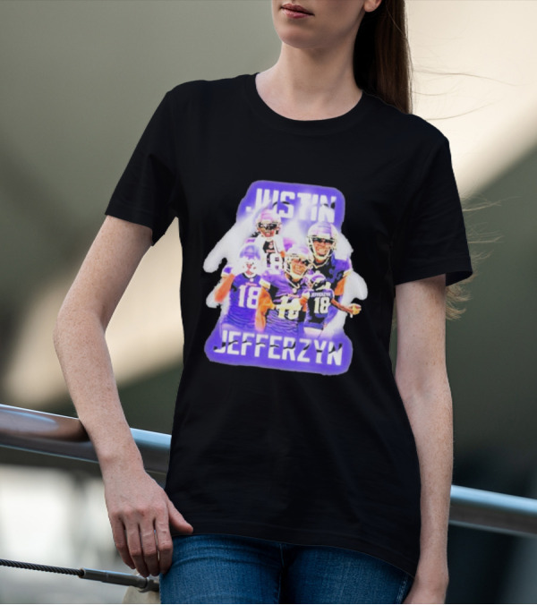 Justin Jefferzyn Freezertarps Purple Football Player Collection T-Shirt