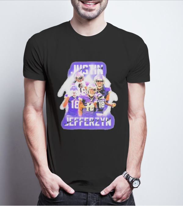 Justin Jefferzyn Freezertarps Purple Football Player Collection T-Shirt