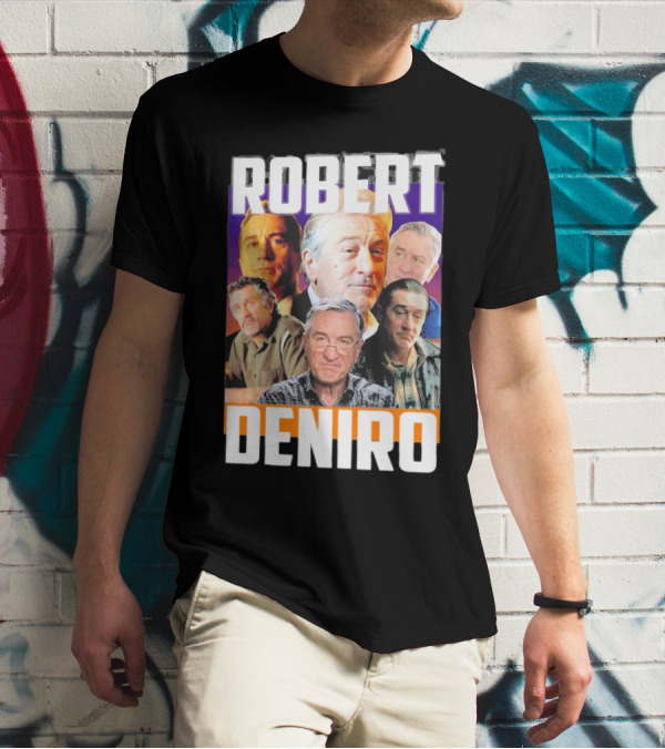 Robert De Niro Iconic Movie Roles Collage T-Shirt
