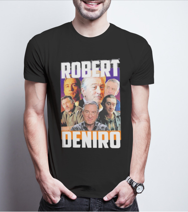 Robert De Niro Iconic Movie Roles Collage T-Shirt