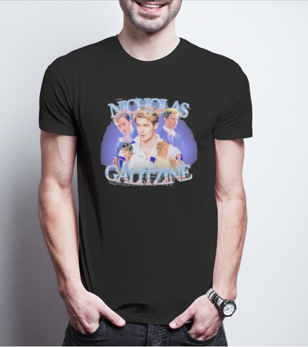 Nicholas Galitzine Collage With Various Poses And Expressions T-Shirt