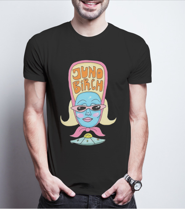 Juno Birch Retro Alien Cartoon T-Shirt
