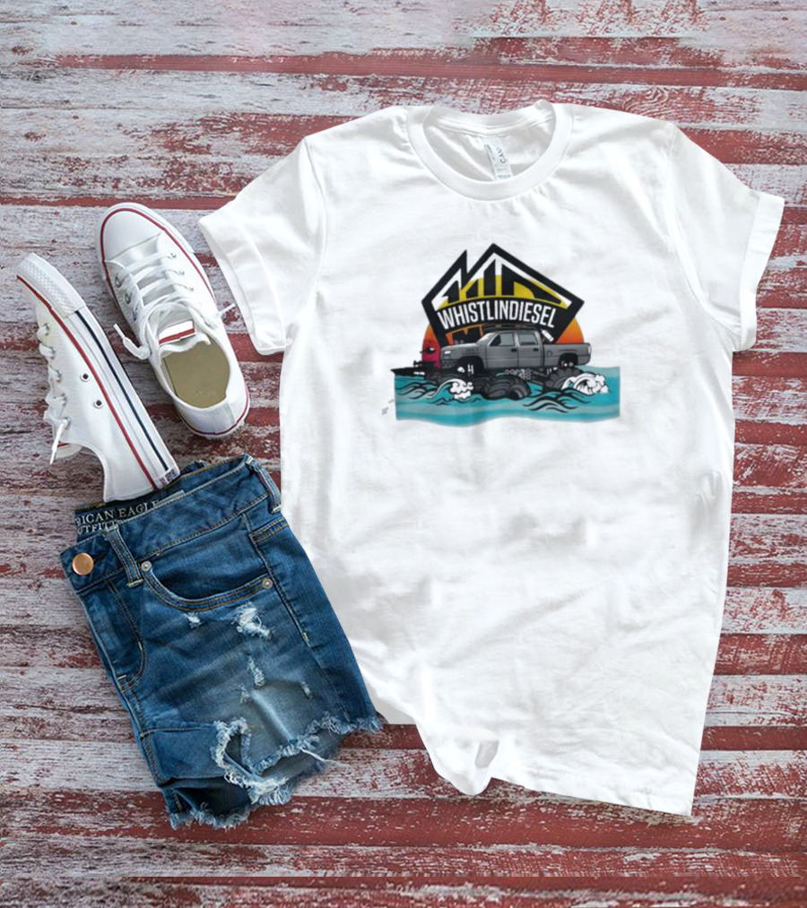 Whistlindiesel Truck Ocean Adventure Coast Guard Waves T-Shirt