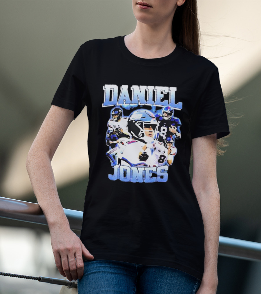 Daniel Jones Ny Giants Football Quarterback Montage T-Shirt